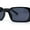 All Black, variant on Womens Mod Oval Retro Narrow Rectangle Plastic Sunglasses All Black