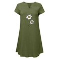 thumbnail image 4 of FcBaudy Robes d'Été pour Femmes, Robes pour Femmes, Jupe pour Femmes Mode Féminine Ample Loisirs Col en V Manches Courtes Robes d'Été Robe pour Femmes, 4 of 5