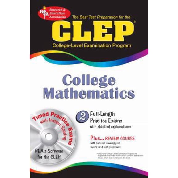 Pre-Owned CLEP College Mathematics w/CD-ROM (CLEP Test Preparation) (Paperback) 0738603694 9780738603698