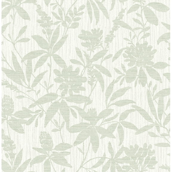 Advantage Riemann Green Floral Wallpaper, 20.9-in by 33-ft, 57.48 sq. ft.