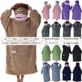 thumbnail image 2 of ZHANGDER Funny Wearable Blanket Hoodie, Adult Big Mouth Monster Loungewear, Long Sleeve Loose Pjs Costume, One Size Fits All 9 Colors, 2 of 6