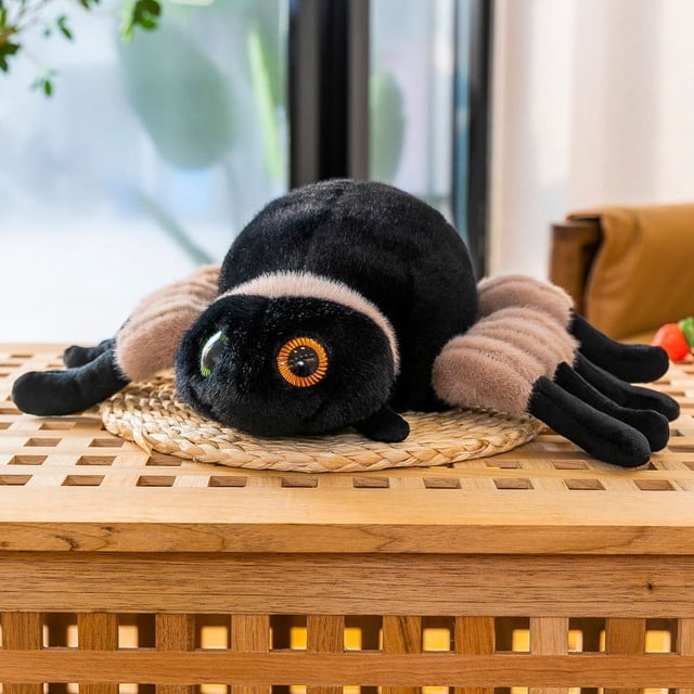 Xihbxyly Ofertas de Hoy Araña de Peluche: Araña Negra Suave y Abrazable, Juguete Adorable, Lindo Regalo para Abrazar En El Desierto, Muñeca de Juguete Súper Suave para Niños, Juguete de Araña de Pelu