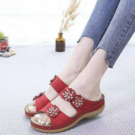 

Womens Sandals Comfortable Wedge Platform Casual Walking Sandals Beach Holiday Wedge Shoes Slippers