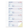 Tops Business Forms Money And Rent Receipt Books, 2-3/4 X 7 1/8, Two-part Carbonless, 400 Sets/book