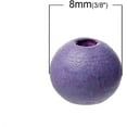 thumbnail image 2 of 1000 Painted Purple Round Wood Beads 8mm with 2mm Hole, 2 of 3