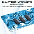 thumbnail image 5 of Fluid Pattern Gaming Mouse Pad for Desk,Desk Mat with 3mm Non-Slip Base,Large Mouse Pad Gaming Mousepad,Waterproof Mouse Mat Desk Pad with Seamed Edges,31.5x11.8In Mousepad for Gaming,Office,Home,Blue, 5 of 6