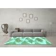 thumbnail image 3 of Ahgly Company Indoor Rectangle Abstract Turquoise Blue Modern Area Rugs, 7' x 10', 3 of 4