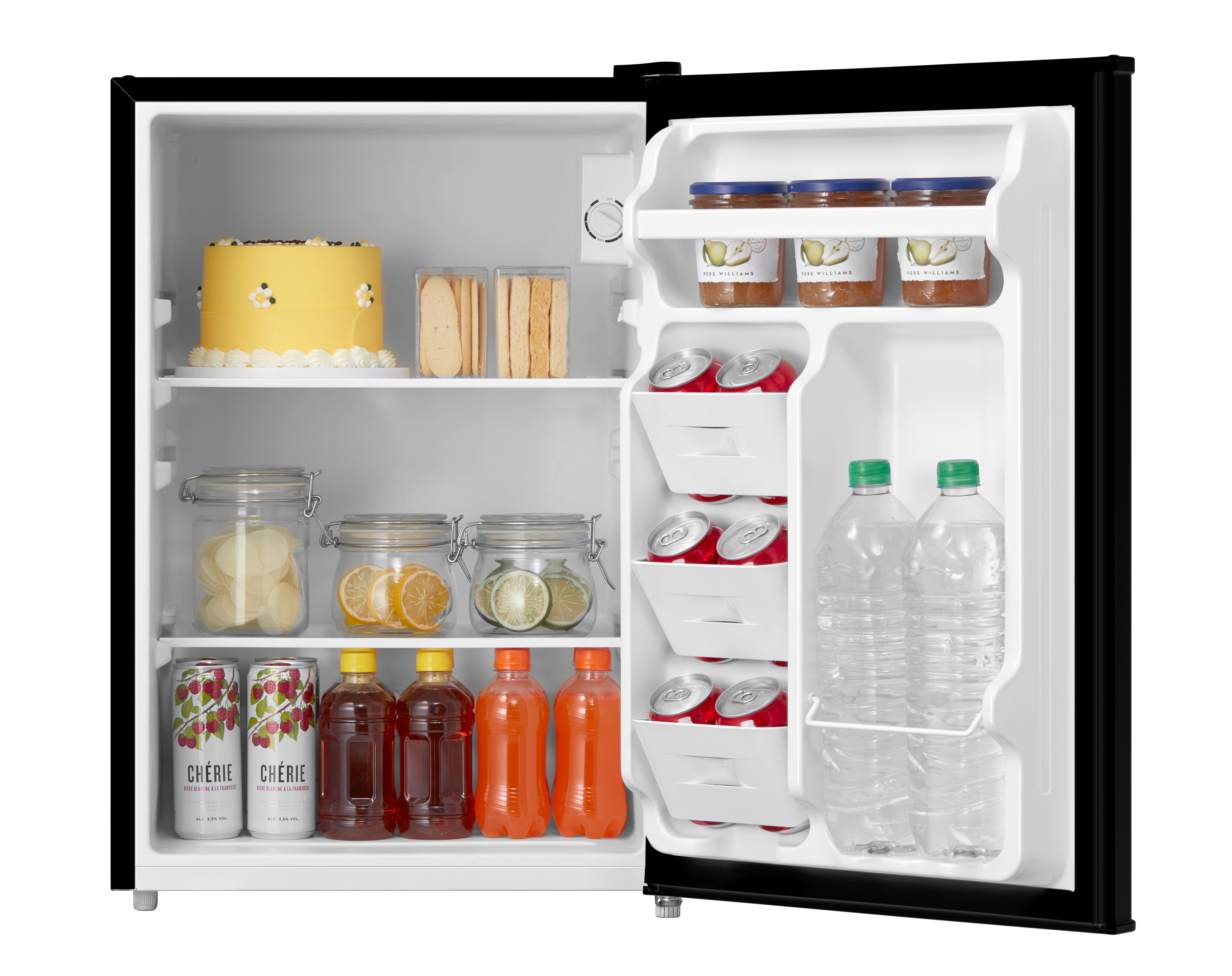Mainstays 2.7 Cu Ft Single Door Refrigerator, Black, Compact Full-Size Fridge with Adjustable Shelves, Ideal for Apartment, Dorm & Office