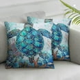 thumbnail image 3 of Blue Tortoise Throw Pillow Covers  Sea Turtle Reptile Pillow Covers For Home Bed Sofa, Coastal Nautical Marine Life Cushion Cases, Underwater World Decorative Accent Pillow Cases, 3 of 7