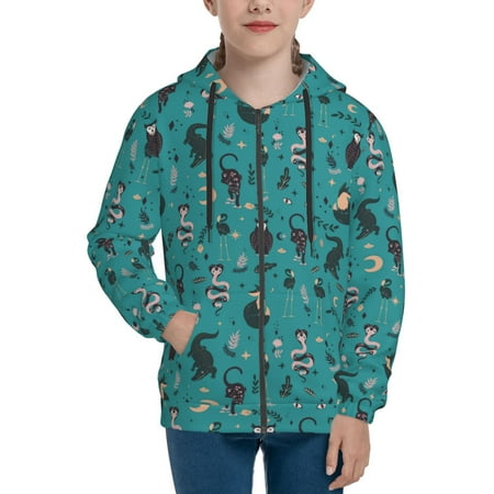 

Hoodies for Women Owl Fox Flamingo Crocodile Cobra Long Sleeve Sweatshirt Drawstring Zip Up Hoodie with Pockets Teen Girl Clothes