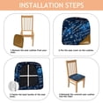 thumbnail image 4 of Math Equations Starry Blue Background Seat Covers for Dining Room Chairs Set Of 4,Stretch Printed Washable Chair Seat Cover with Elastic Ties and Button,Removable Waterproof Couch Cushion Covers, 4 of 6