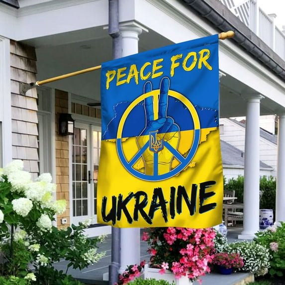 Flagwix Ukraine Flag Peace For Ukraine Stand With Ukraine Pray For Ukraine LHA2129F Ukraine Flags, Indoor Outdoor Decoration - Garden Flag (11.5" x 17.5")