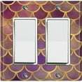 thumbnail image 1 of Metal Light Switch Plate Outlet Cover Mermaid Faded Purple MER010, 1 of 13