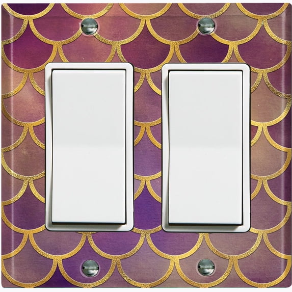 Metal Light Switch Plate Outlet Cover Mermaid Faded Purple MER010