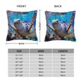 thumbnail image 2 of Pofeuu Sea Turtle Swims Print Double-sided plush pillowcase Square Throw Pillow Covers Pillows Cover for Living Room Bedroom Sofa Couch Cushion Cover（No pillow core）-16"x16", 2 of 7