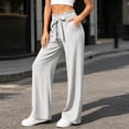 thumbnail image 6 of Women Lightweight Pants Zaewscy Fashion Women Casual High Waist Pocket Pants Pants Comfortable Casual Pants White S, 6 of 9