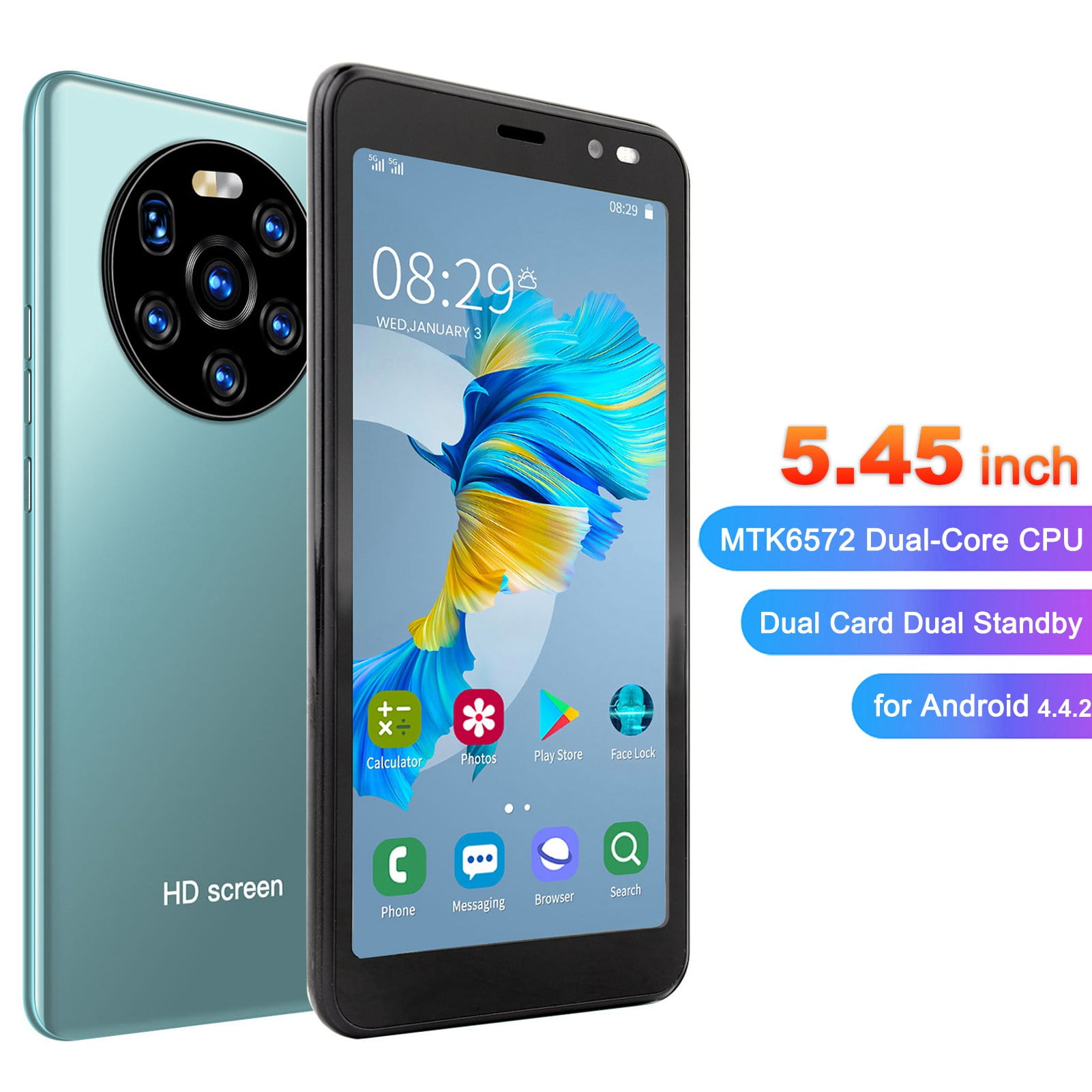 LANDVO Mate40 Pro, Phone  Card Standby  11 Unlocked 5.45in HD Screen Own Phone Smart 512MB 4GBVert