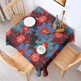 thumbnail image 2 of Pioneer Flower Floral Print Pattern Square Tablecloth,Waterproof Square Table Cover,Wipeable Spillproof Washable Table Cover for Home Kitchen Party Decor 42"X42"(107x107cm), 2 of 6