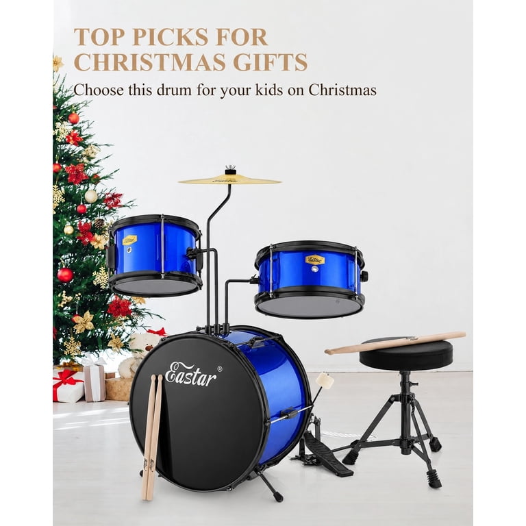 Eastar Kids Drum Set, 3-Piece 14" With Throne and Cymbals photo 4