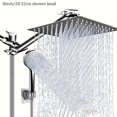 thumbnail image 4 of 8 10 12 Inch Modern Luxury Shower Head | High Pressure Rain Shower Head with Handheld Spray Combo and Adjustable Arm, Electroplated Black End, Wall Mount, Contemporary Design, 4 of 15