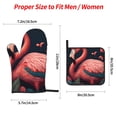 thumbnail image 2 of Naloa Colorful Floral Flamingo Oven Mitts and Pot Holders 4 pcs Set, Cooking Baking Grilling Kitchen Oven Glove for Cooking, 2 of 6