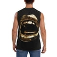 thumbnail image 4 of Fotbe Men's Golden Lips Modern Sculpture Print Men's Sleeveless Muscle Tank Tops Casual T-Shirts for Gym Workout Beach-XX-Large, 4 of 8