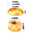 thumbnail image 4 of Écrou de Moyeu M10 Pliant à Pignon Fixe Moyeux de Roue de Vélo Vis d'Axe Doré, 4 of 8
