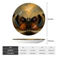 thumbnail image 2 of Balery Majestic Butterfly Sunset Print Bone China Decorative Plate Ceramic Dinner Plates Art Crafts with Display Stand-6in, 2 of 6