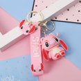 thumbnail image 1 of Disney-llavero de Lilo & Stitch para mujer, colgante de Anime Stitch, llavero de Ángel Rosa dulce, llavero de coche, regalo de cumpleaños para niña, 1 of 5