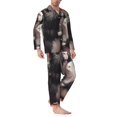 thumbnail image 2 of Picia Heart Guinea Pig Couple Pattern Men’s Long-Sleeve Sleepwear Set - Soft 2-Piece Loungewear with Pockets, Comfy PJs for Relaxing Nights-X-Large, 2 of 7