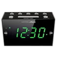 thumbnail image 2 of HANNLOMAX HX-122CR Radio despertador, radio FM PLL, alarma dual, pantalla LED verde de 1,2 pulgadas, puerto USB para carga de 1 A, funcionamiento con alimentación de CA únicamente., 2 of 4