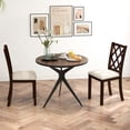 thumbnail image 2 of Costway Set of 2 Dining Chairs Wood Kitchen Side Chair with Inclined Backrest Cherry Brown, 2 of 8