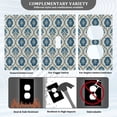 thumbnail image 3 of Light Switch Cover Switch Plate Outlet Cover Plug Cover for Electrical Unused Outlet Cover Blue Symmetrical Floral Pattern, 3 of 6