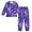 Indigo and Violet Hearts, variant on Fluffy Pajamas Set Fuzzy Winter Warm Pj Sets Pullover Tops and Long Pants Pink Love Heart X-Small