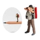 thumbnail image 5 of Figuras de resina a escala 1/87, personajes en miniatura para microescenas, escenografía DIY. Mochila beige A, 5 of 8