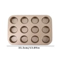 thumbnail image 3 of SUSHANG 12 Hole Cake Mold Round Flat Bottom Cup Baking Pan Household Oven Baking Mold for Cake Chocolate Egg Tart ＆ Others Bake Food, 3 of 5
