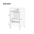 thumbnail image 3 of GDF Studio 20" Bathroom Vanity with Sink, Soft Closing Door, Storage Rack and Drawer, MDF Cabinet, Black, 3 of 9