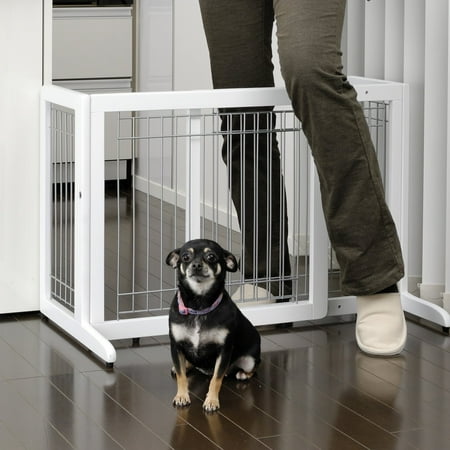 Richell Freestanding Pet Gate, Small, Origami White