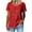 Red, variant on QSAWXQZ Women's Sequin Blouse Short Sleeve Crewneck Solid Pullover Lounge Top for Party Blue L