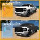thumbnail image 4 of Funda para auto impermeable para todo clima, protección exterior completa contra el sol y la lluvia, con tiras reflectantes, negra para Chevy Silverado, 4 of 7
