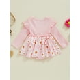 thumbnail image 4 of Suealasg Baby Girls Spring Fall Clothes 1 3 6 9 12 18 Months Infant Girls Floral Print Long Sleeve Romper Dress 0-18M, 4 of 7