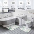 thumbnail image 5 of Green Coastal Bath Mat 3 Piece Bathroom Rug Set, Sea Turtle Nautical Coral Summer Beach Non Slip Bath Rug Contour Mat and Toilet Lid Cover, Absorbent Shower Mats Soft Bath Rugs and Mats Sets, 5 of 8
