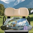 thumbnail image 3 of chaqlin Golf Cart Seat Covers Easy to Install with Front Pockets, Compatible with Sports Outdoors Golfcart Seat Cover(Pike Fish Art Design), 3 of 8