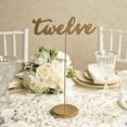 thumbnail image 2 of 1 - 12 Gold Calligraphy Table Numbers, Party Supplies, Wedding, 12 Pieces, 2 of 3