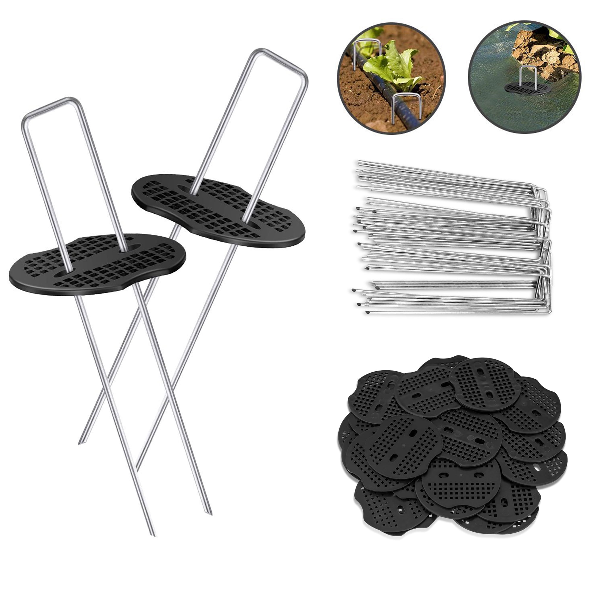 50pcs Garden Stakes, Landscape Staples for Landscaping Fabric, 6 Inch