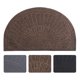 thumbnail image 1 of Felpudo de goma para interiores y exteriores, tapete semicircular para puerta delantera, tapete de bienvenida de perfil bajo con respaldo antideslizante, raspador de zapatos absorbente, alfombra de en, 1 of 1