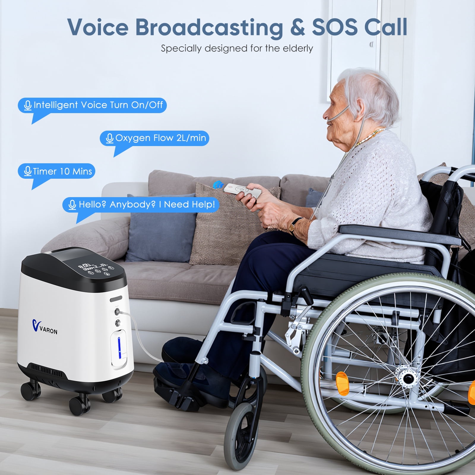 YANGKING Upgraded 1-9L Tube Machine 90% Out Portable OO2 Concentrator for Travel Home Use&wheels