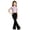 Black, variant on Ticikt Stretch Flare Dance Pants, High Waist Slim Yoga Trousers for Girls Sports & Training Wear,Black
