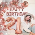 thumbnail image 4 of Cooary 127 Pcs Balloons Different Sizes 5/10/12/18 Inch Dusty Rose Gold White Confetti Balloons As Happy Birthday Wedding Graduation Garland Arch Kit Princess Ballon Party Supplies Decorations, 4 of 7
