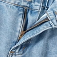 thumbnail image 4 of TOWED22 Girl's Butterfly Print Elastic Waist Wide Leg Ripped Jeans Denim Pants Light Blue,7-8 Y, 4 of 6